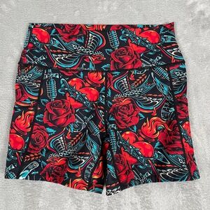 Constantly Varied Gear Womens (L) Squat Proof Shorts Rose Flame Athleticwear